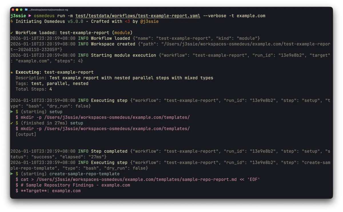 CLI run progress